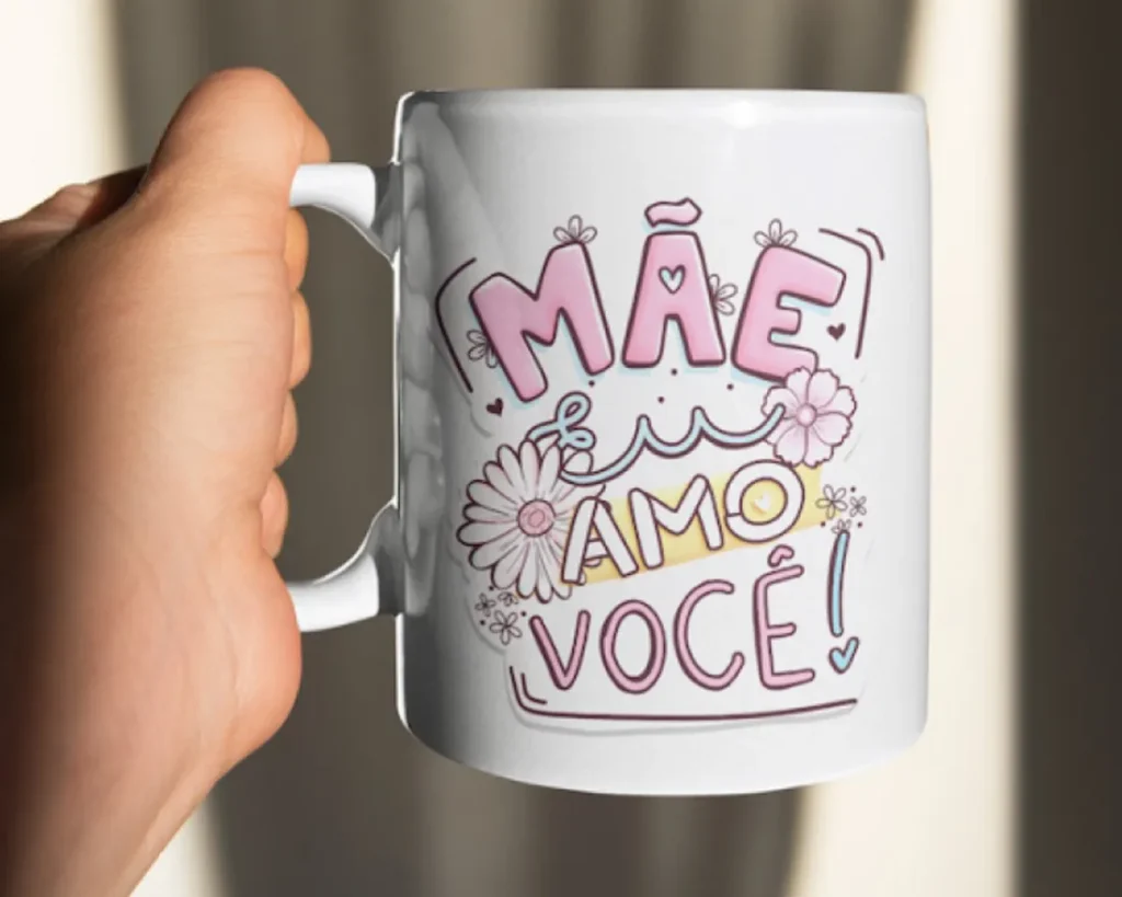 Caneca personalizada para o Dia das Mães com impressão de qualidade profissional